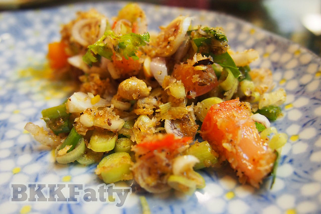 sweet organic lemongrass salad on a plate