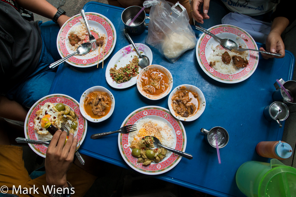 eating breakfast in Thailand