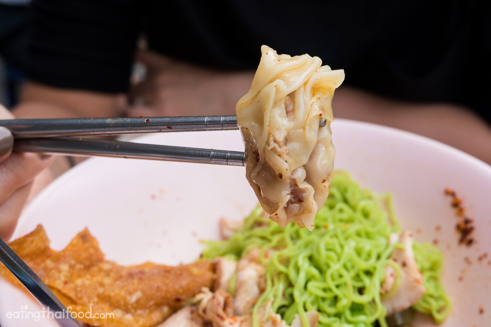 Thai egg noodles and dumplings